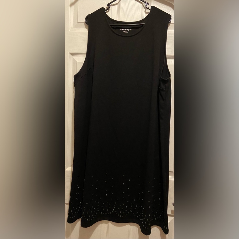 Black sleeveless dress by Ava & Viv.  Size 3X